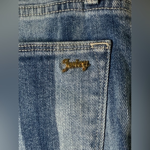 Juicy Couture - Light Blue Bleach Dye Pattern Jeans - Size 27 - Picture 10 of 12